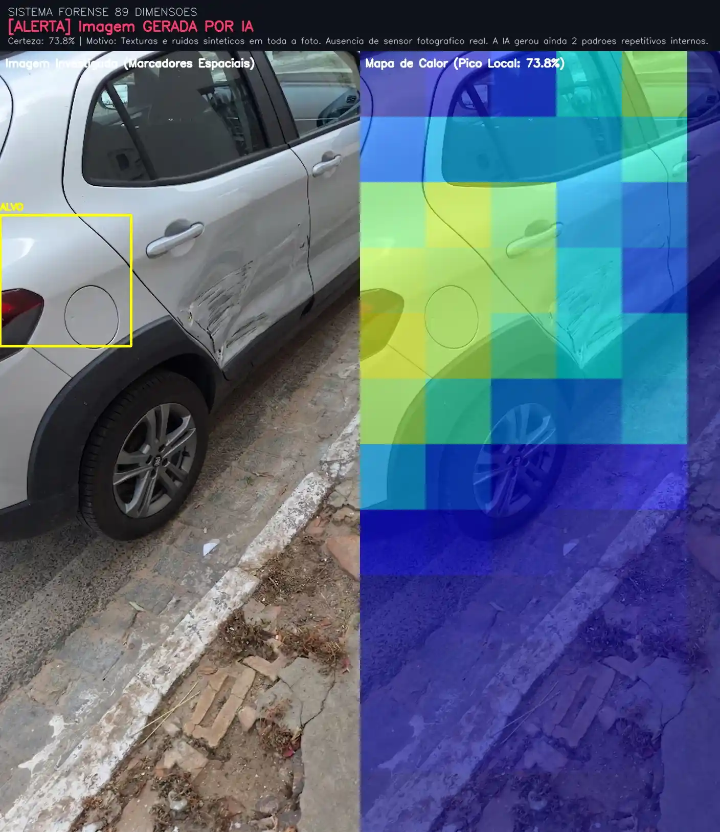 Análise de detecção 1 — laudo com prova matemática